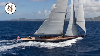 RAINBOW 131 3995m Holland Jachtbouw JClass Sailing Yacht for Sale [upl. by Arimlede]