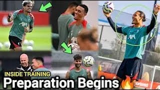 INSIDE TRAINING  Liverpool begin preparations for Bologna🔥 Luis Diaz Salah Konate Chiesa Trent [upl. by Clio]