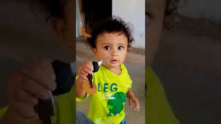 Ishaan playing with stick and keys cutebaby cute shorts [upl. by Cassey]