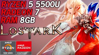 Lost Ark  AMD Ryzen 5 5500U Radeon 7 Graphics 8GB RAM 1080P720P [upl. by Fotzsyzrk616]