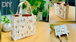 可愛いカクカクトートバッグ作り方 How To Make Totebag With Beautiful Corners  Easy Sewing TutorialsDiy [upl. by Faucher]