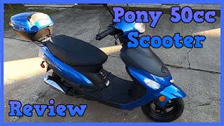 Pony 50cc Scooter  Review amp First Ride [upl. by Lempres]