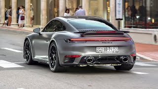 LOUD Porsche 992 Turbo S with Straight Pipes  Accelerations Revs amp Flames [upl. by Lehcer24]