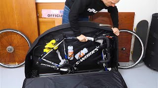 Packing a Bicycle for Air Travel  THULE RoundTrip Pro Bike Bag [upl. by Netsyrk343]