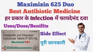 Maximizin 625 Tablet Amoxycillin Potassium Clavulante tablet use in Hindi doctor hospital viral [upl. by Procter]