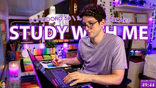 STUDY WITH ME LIVE POMODORO  12 HOURS STUDY CHALLENGE ✨ Harvard Student Relaxing Rain Sounds [upl. by Ailedo477]