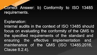 ISO 13485 Medical Devices Exam Free Practice Questions [upl. by Gaither]