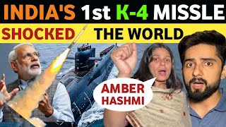 INDIAS 1ST NUCLEAR CAPABLE K4 MISSILE PAKISTANI GIRLS SHOCKING REACTION ON INDIA REAL TV LATEST [upl. by Nebeur434]