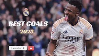 Real Madrids Top 5 BEST GOALS 2023  d27soccer [upl. by Nyvlem868]