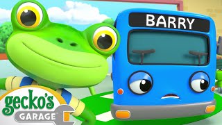 Barry The Bus NEEDS GECKO  Max the Monster Truck  Truck and Bus Cartoon  Geckos Garage [upl. by Meir]