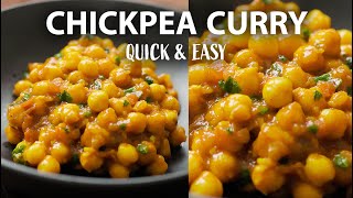 CHICKPEA CURRY Recipe  Easy Vegetarian and Vegan Meals [upl. by Ynaitirb606]