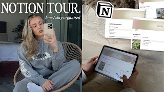 how I stay organised amp productive  Notion tour aesthetic amp beginner tutorial 🌿 [upl. by Suzann]