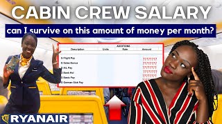 Ryanair Cabin Crew Salary 💵 My Payslip Breakdown FLIGHTS BONUS DEDUCTIONS How Much Money€£ [upl. by Adnahcir]