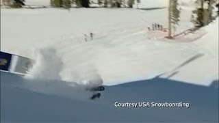 Snowboarding crash Shaun White lands on head during Olympic qualifier [upl. by Doralynn]