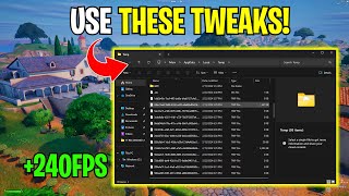 Use These Tweaks For Better Fps amp Ping In Fortnite Chapter 5 [upl. by Nemhauser]