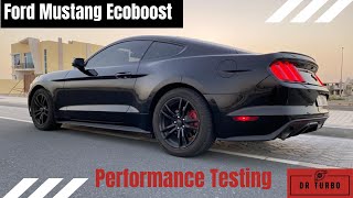 Ford Mustang ecoboost performance test 060 time [upl. by Nwadrebma342]