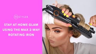 STAY AT HOME GLAM USING THE MAX 2WAY ROTATING IRON [upl. by Drawyah807]