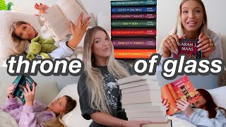 reading Throne of Glass for the 1st time amp honest review no spoiler fantasy reading vlog Booktube [upl. by Imelida528]