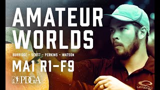 2021 PDGA Am Worlds  MA1  R1F9  Burridge Scott Perkins Watson [upl. by Nivrem]