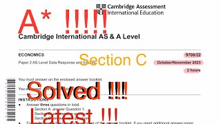 AS level economics 970822ON23 past paper solved section C [upl. by Marduk482]