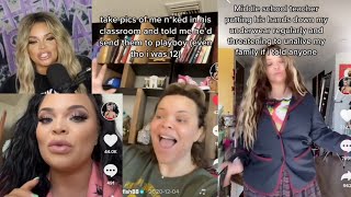 Trisha Paytas  Compilation of her mentioning her 6th grade teacher via social media [upl. by Levey]