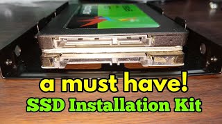 Nisun HDD SSD mounting bracket  unboxing and installation [upl. by Barton495]