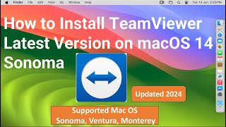 How to Install Team viewer Latest Version on macOS 14 Sonoma  Updated 2024 [upl. by Hannan]