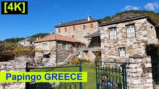 Papingo GREECE  old traditional village tour 4K [upl. by Nedia821]