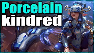 NEW Porcelain Kindred Skin Is Incredible Porcelain Kindred Gameplay First Impressions [upl. by Pippo]