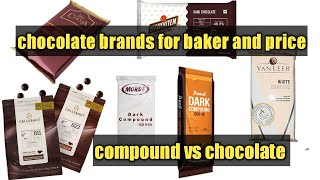 famous chocolate brands for bakers  compound vs Chocolate  chocolate price  types of Chocolate [upl. by Lusty498]