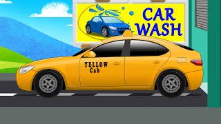 Car Wash  Taxi  Animated Car Wash  Kids Video [upl. by Frida]