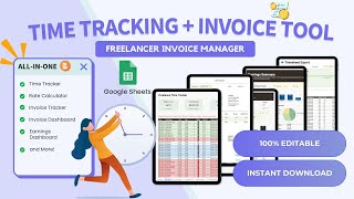 Streamline and Automate Invoice process with Google Sheets  Time Tracker Invoice amp Payment Tracker [upl. by Adraynek]