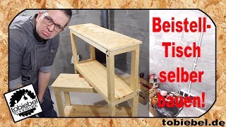 Beistelltisch für 20 Euro bauen⎮Tisch selber bauen⎮DIY Tischplatte⎮Bauholzmöbel Palettentisch bauen [upl. by Enelyam]