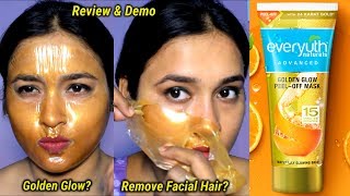 Everyuth Golden Glow Peel Off Mask Review amp Demo [upl. by Capwell983]