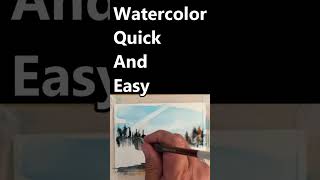 Watercolor Quick And Easy watercolorforbeginners watercolor watercolorpainting watercoloreasy [upl. by Henricks]