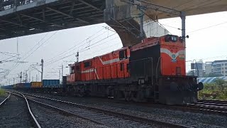 Kyn Derated Wdg3a With Flat Bed Towards Kalyan indianrailway wdg3a kalyanwdg3a shorts [upl. by Ahsataj694]