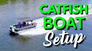 I turned this boat into a catfishing machine Catfish Boat Setup [upl. by Yanehc]