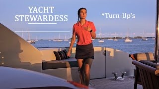 YACHT STEWARDESS MORNING ROUTINE  With guests ON [upl. by Gizela]