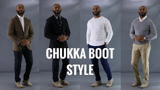 How To Style Chukka BootsHow To Wear Clarks Desert Boots [upl. by Halladba]