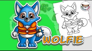 Special agent Oso How to draw Wolfie  Drawing tutorial [upl. by Mariel450]