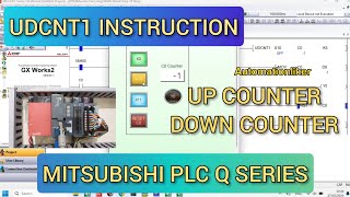 GX Works2  UP Down Counter UDCNT1 Instruction Mitsubishi PLC Tutorial With HMI GOT2000 Simulation [upl. by Argent557]