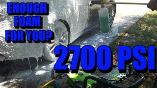 Greenworks Pro 2700 PSI  Testing the Nozzles and Foam Cannon [upl. by Vallo]