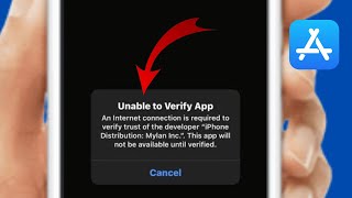 How To Fix Unable To Verify App an Internet Connection is Required 2024  iOS 17 [upl. by Ymmas436]