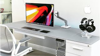 Ultimate Minimal 6K Mac Pro Desk Setup Tour [upl. by Nealey]