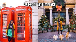 Fuji 23mm f2 vs 35mm f14 portrait photoshoot [upl. by Eyla]