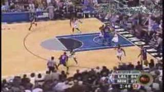 Kobe Bryant 32 points vs Wolves THE DUNK 200203 Playoffs Game 5 [upl. by Maidel737]