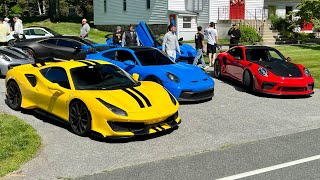 Rallying in a Ferrari 488 Pista With 20 Other Supercars [upl. by Nivanod]