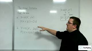 AQA Mathematical Studies 2A The Normal Distribution 11a Finding the Mean μ  Tables [upl. by Morie]