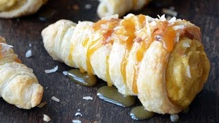 Thanksgiving Dessert Puff Pastry Cornucopias  Cooking Recipes amp Tips [upl. by Ispep]