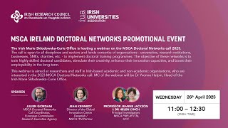 MSCA Ireland Doctoral Networks Promotional Event 2023 [upl. by Narine]